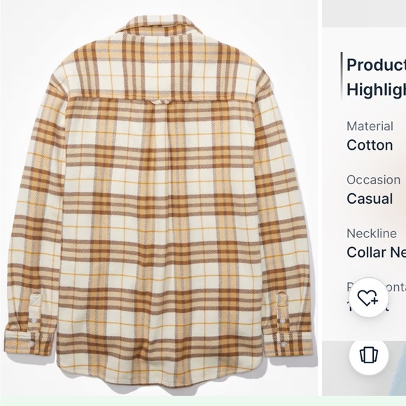 AE Plaid Button Up Shirt - Picture 7 of 9